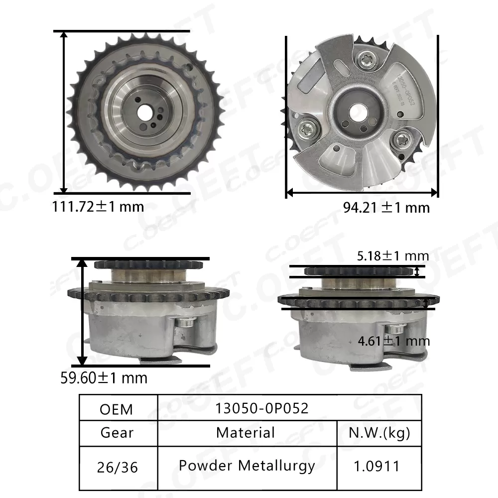 For Toyota Highlander 1AR 2AR 2.7 VVT Timing Gear INT 13050-0V011 13050-0V010