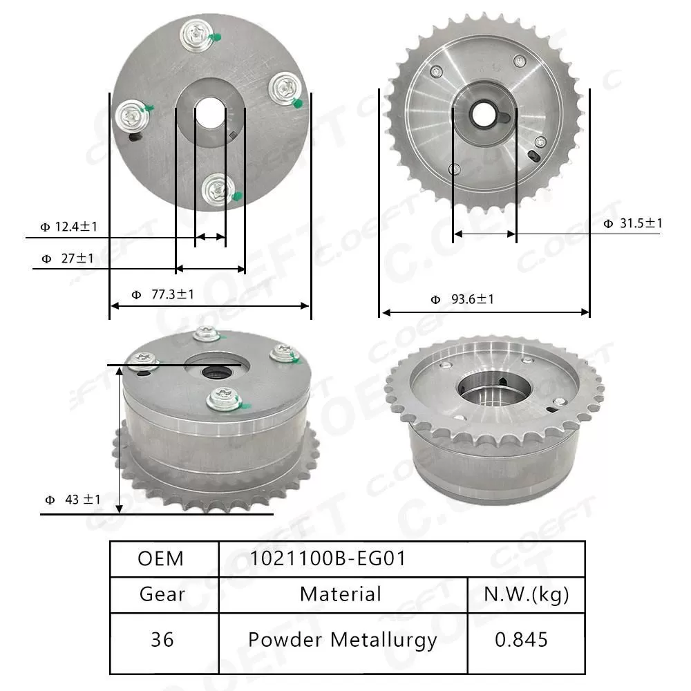 For Great Wall 4G15 New Camshaft Phaser 1021100B-EG01 Engine Parts Automatic Camshaft Adjuster Actuator