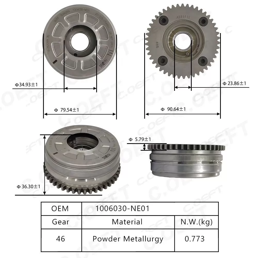 For Changan 1.5T Camshaft Adjuster Manufacturer VVT Timing Gear 1006030-NE01 Suitable