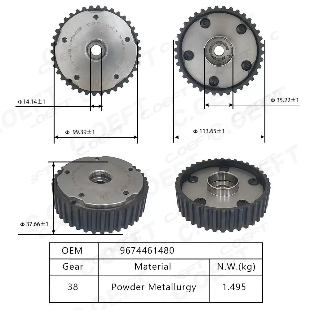 For Peugeot Citroen Timing Camshaft Phaser Actuator 9674461480