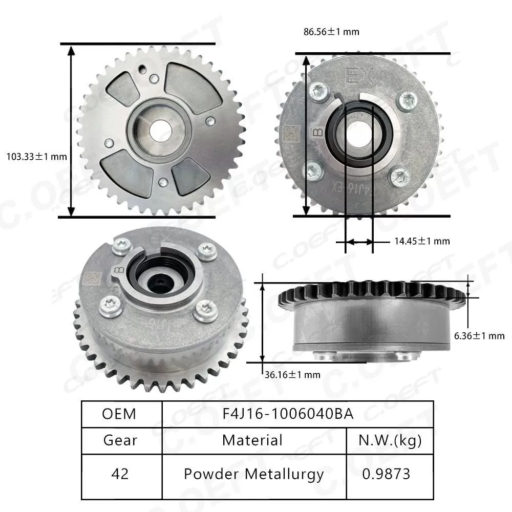 For Chery 4J16 Camshaft Adjuster F4J16-1006040BA
