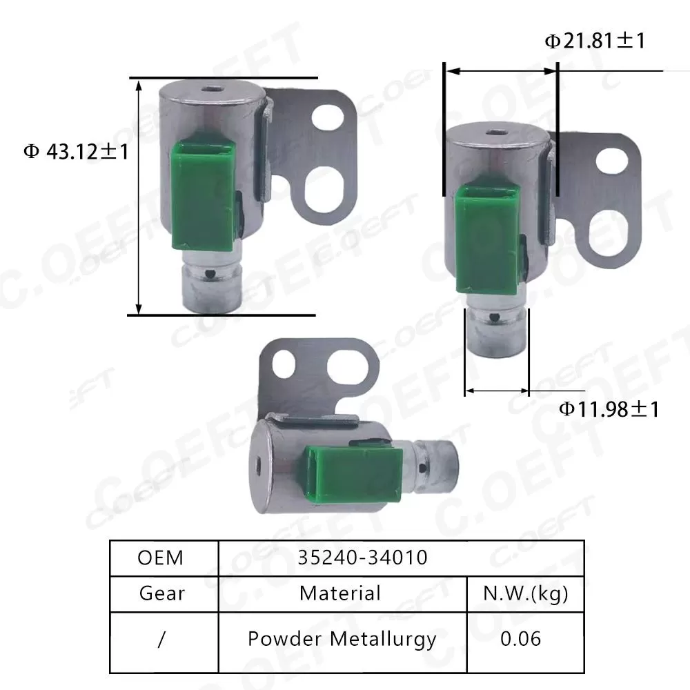 For Toyota A750E A750F Lexus Gearbox Solenoid Valve 35240-34010