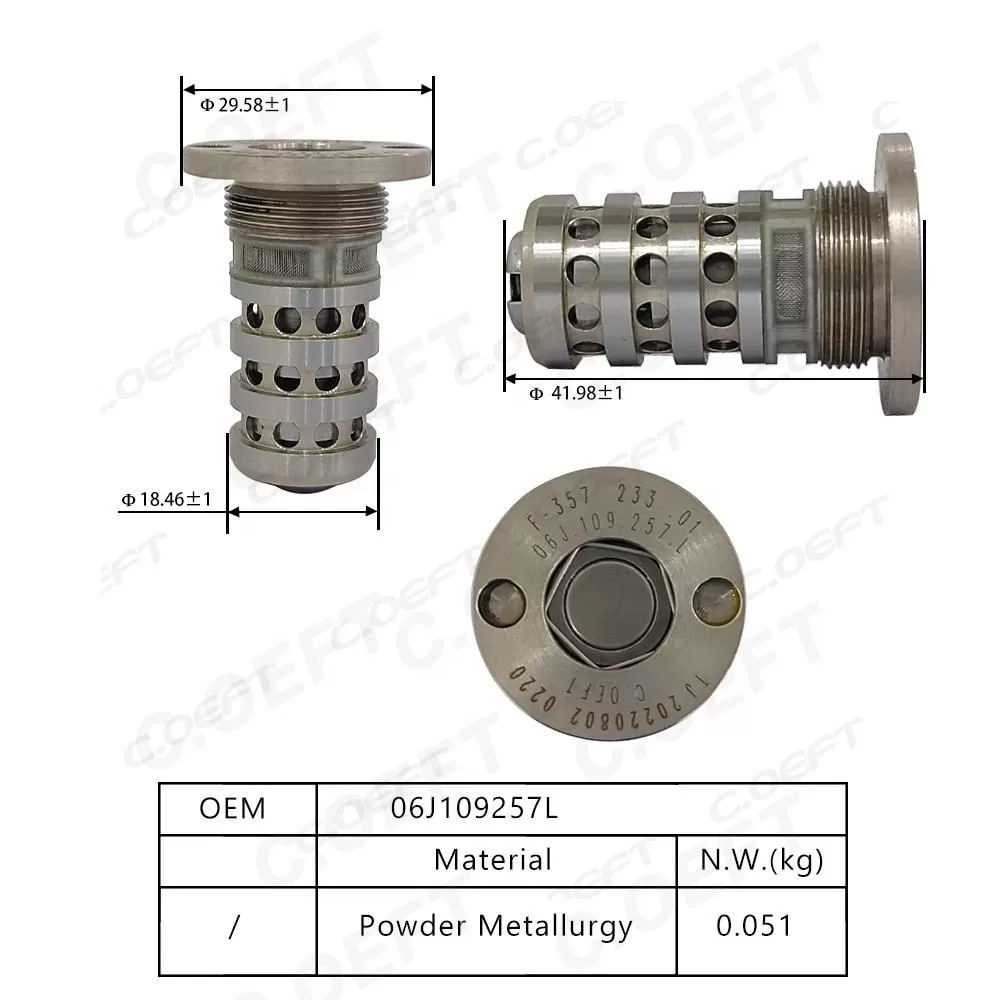 For VW Golf Magotan Passat A4L/B9  Oil Control Valve Center Screw 06J109257L