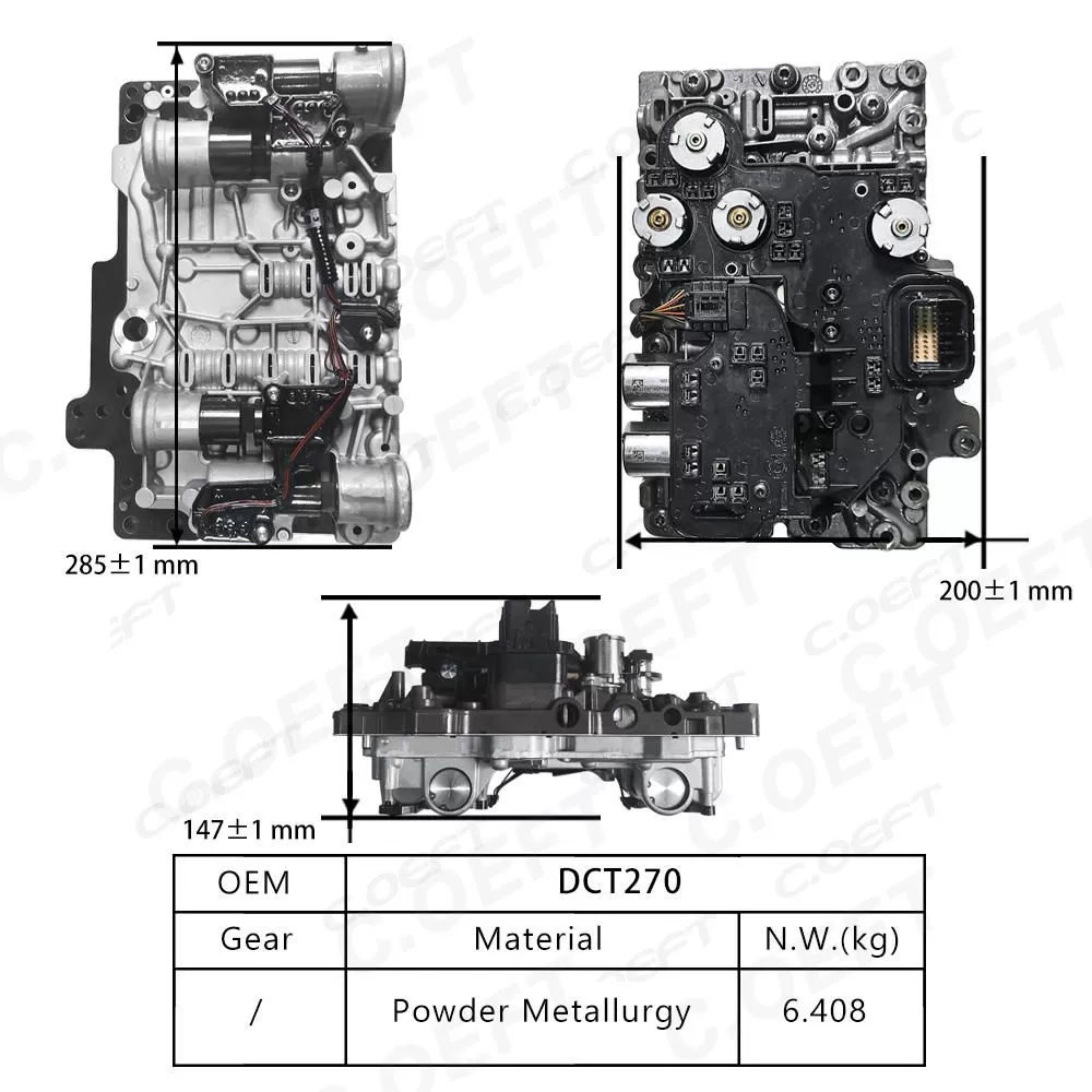 For Chery Auto Parts Gearbox Valve Body DCT270
