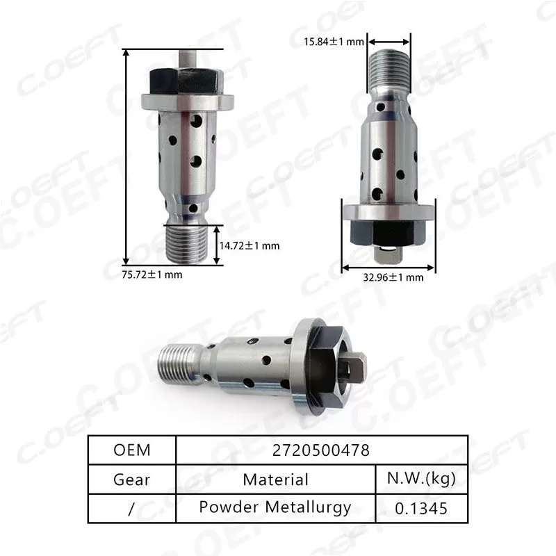 For Mercedes-Benz 272 Engine Parts  Oil Control Valve Center Screw A2720500478
