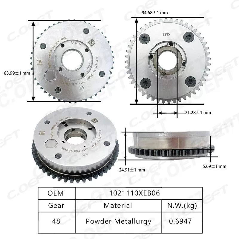 For Great Wall New Original High Quality VVT Timing Gear Camshaft Adjuster (intake) 1021110XEB06