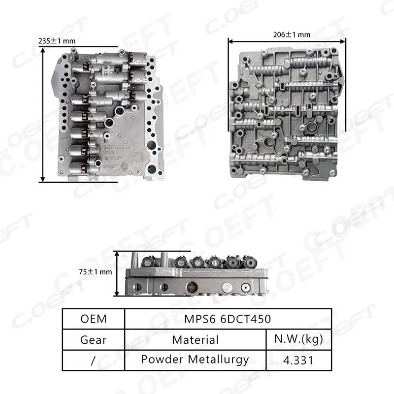 For Ford Volvo MPS6 Transmission Valve Body MPS6 6DCT450