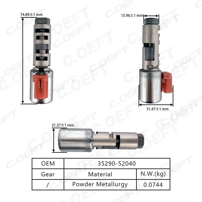 For Toyota U340E/U341E Transmission Solenoid valve(Line Pressure) 35290-52040