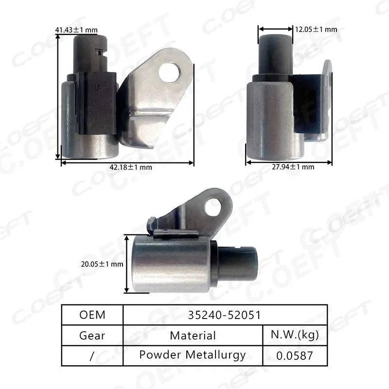 For Toyota U340E / U341E Transmission Solenoid valve 35240-52051