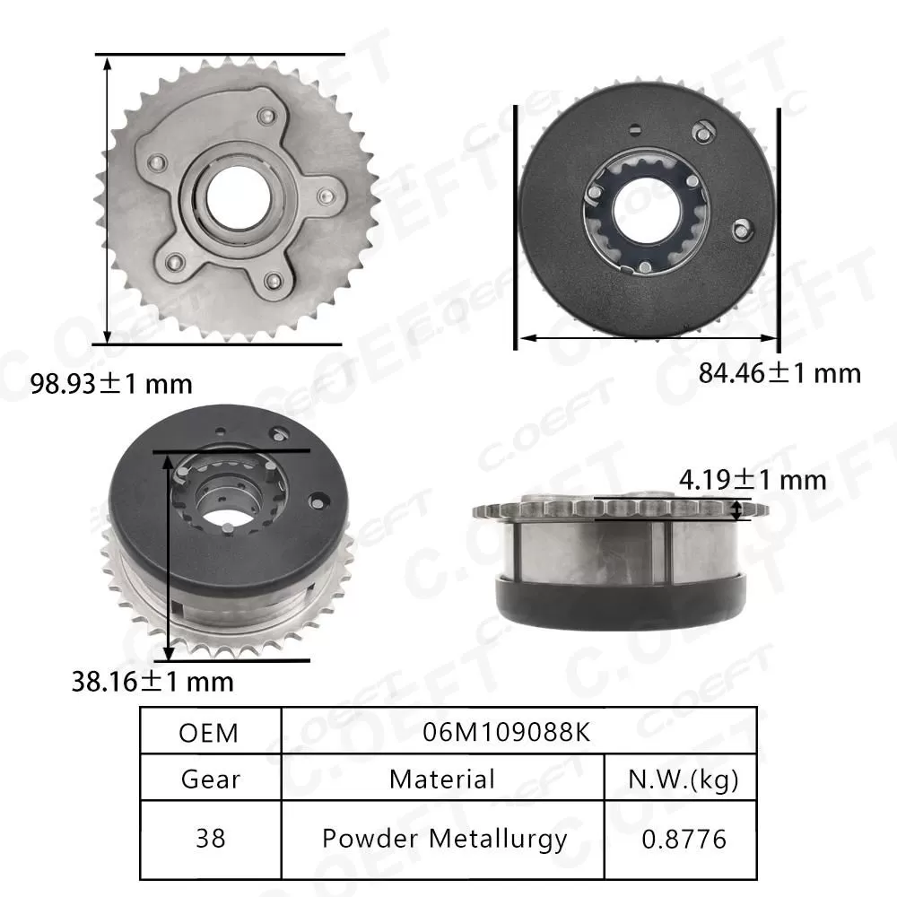 For Audi 3.0 VVT Timing Gear EXH 06M109088K