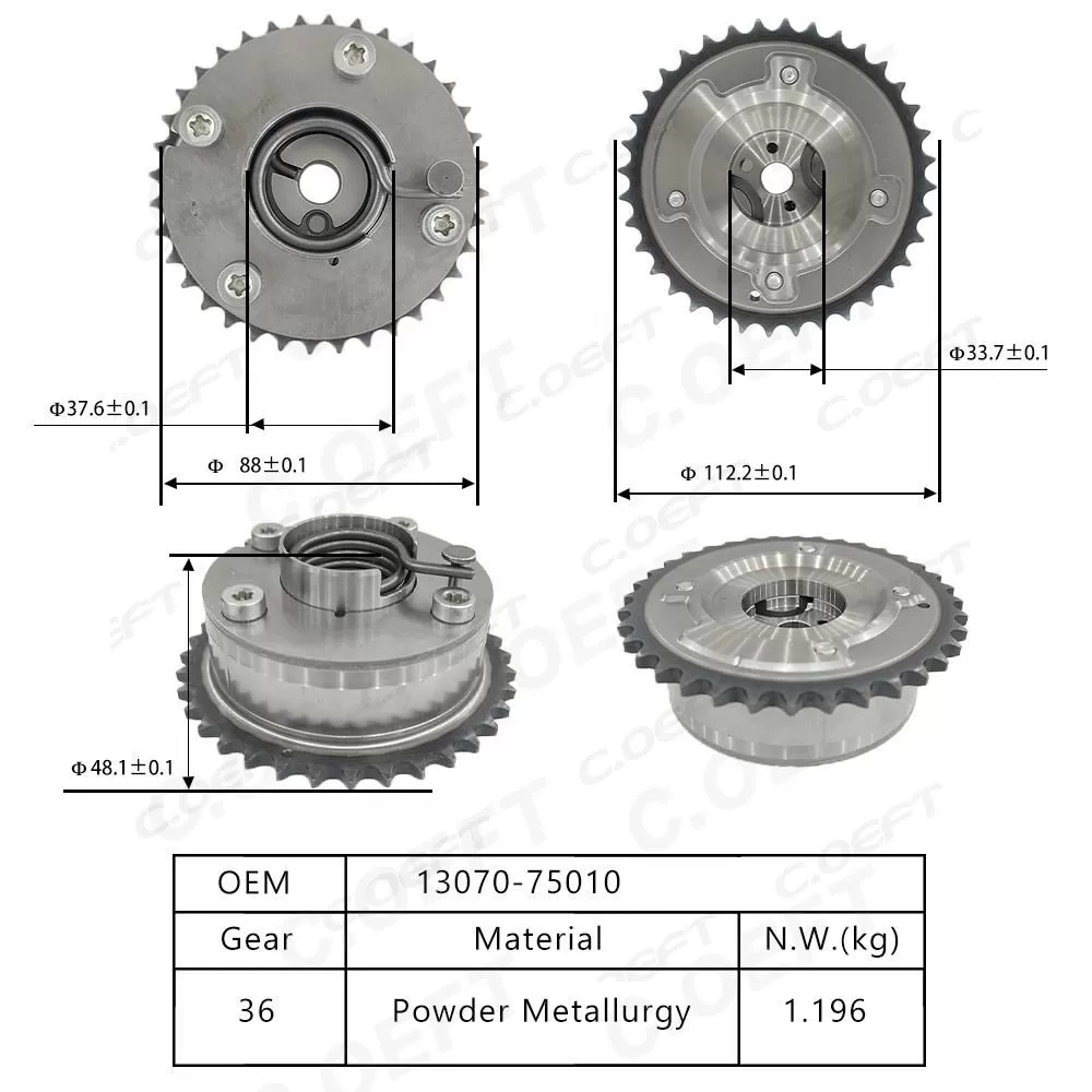 For Toyota  2TR 2.7 Adjustable Timing Gear 13070-75010