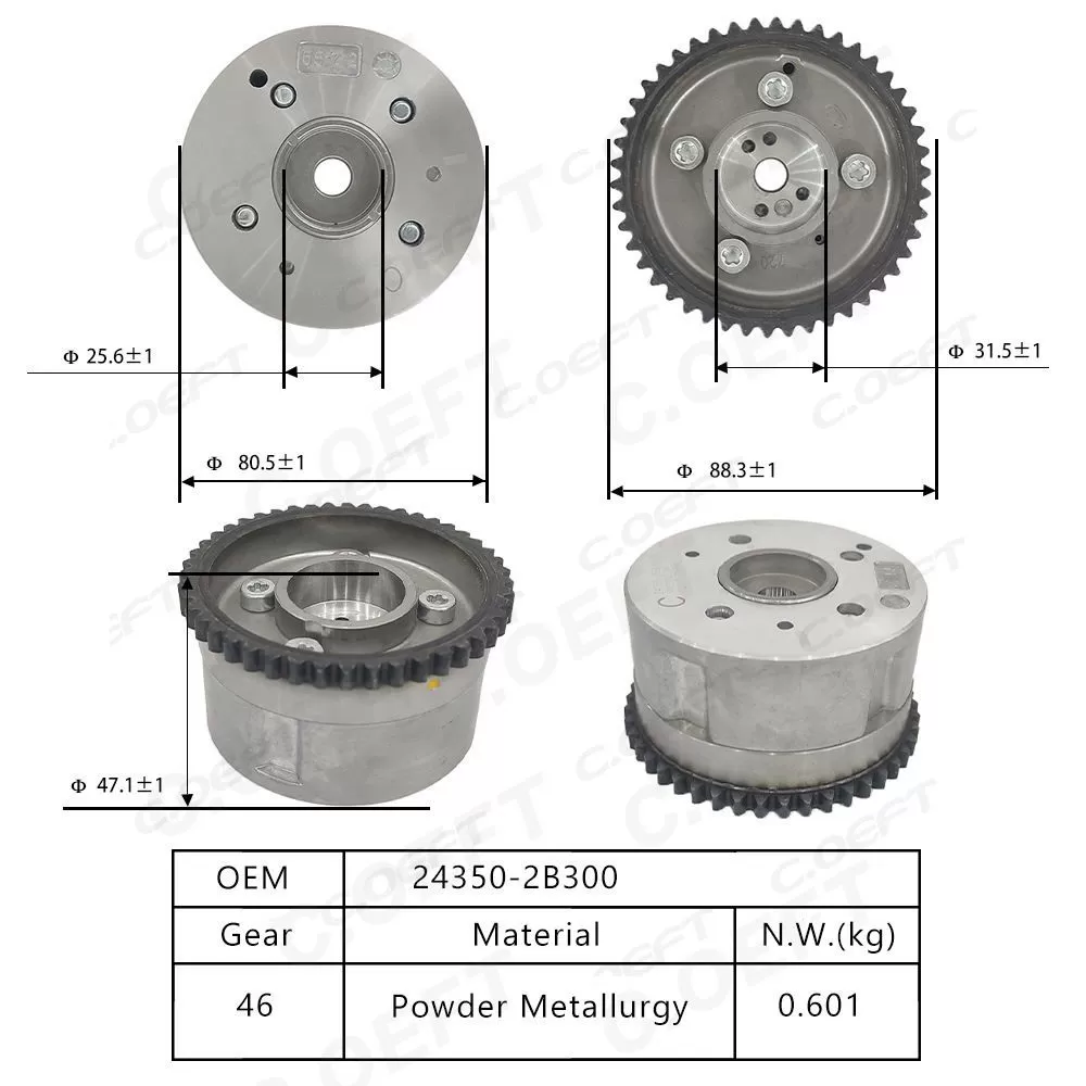 برای هیوندای کیا G4FC G4FG VVT تایمینگ Gear 243502b300