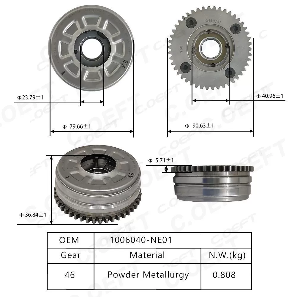 For Changan Blue Whale 1.5T New Factory Wholesale Camshaft Phaser Variable Valve Timing Gear 1006040-NE01