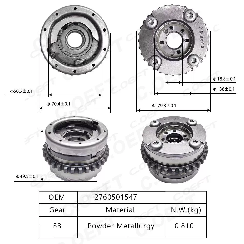 For Mercedes Benz 276 V6 3.0 VVT Timing Gear A2760501547