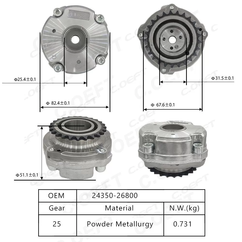 برای Hyundai Kia Elantra Sailatu G4ED 1.6 Variable Valve Timeming Gear 24350-26800
