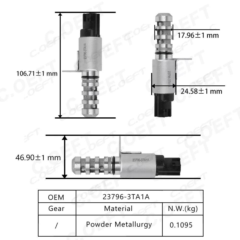 For NISSAN New Automatic Engine Timing Oil Control Valve Camshaft Adjuster Control Valve 23796-3TA1A