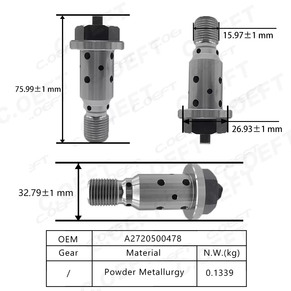For Mercedes-Benz New Auto Parts Oil Control Variable Valve Solenoid Valve A2720500478