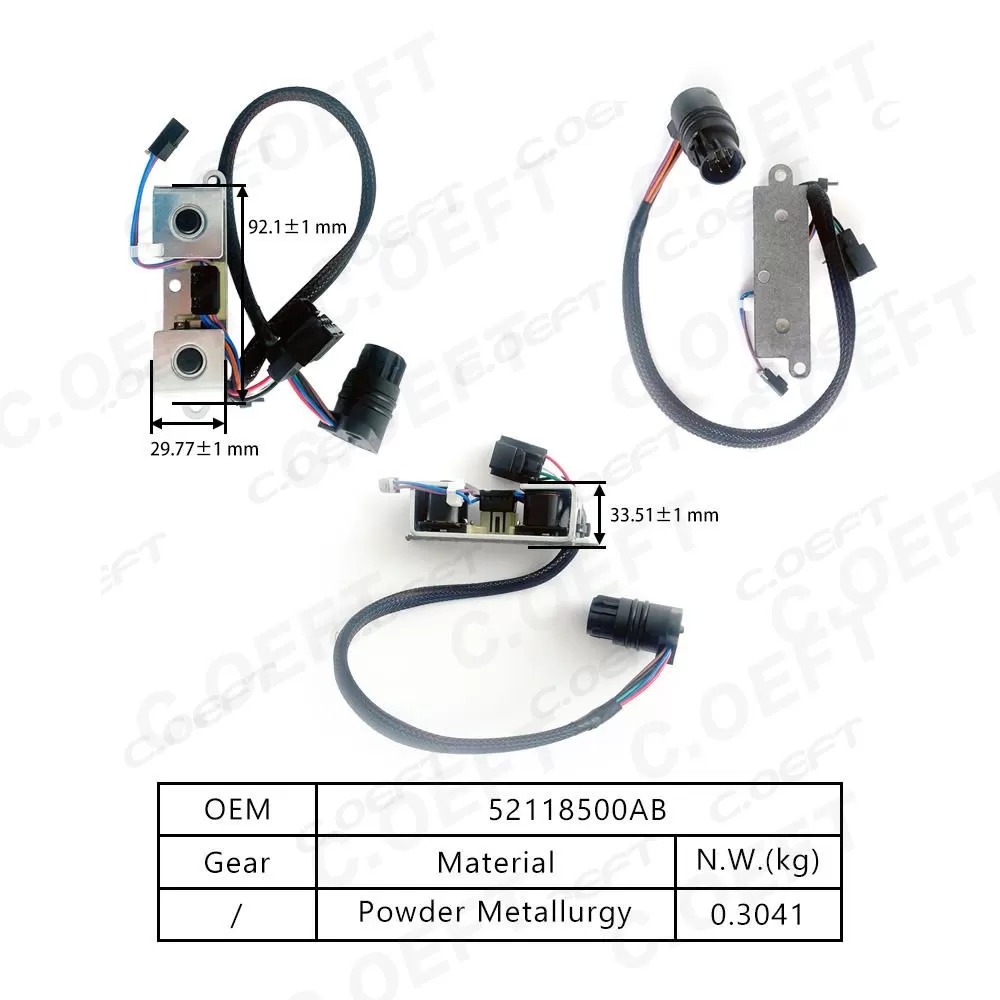 Vehicle Parts & Accessories Auto Transmission Systems Gear Boxes New Auto Parts Transmission Harness Solenoid Valve 52118500AB for Dodge 42RE Gear Boxes