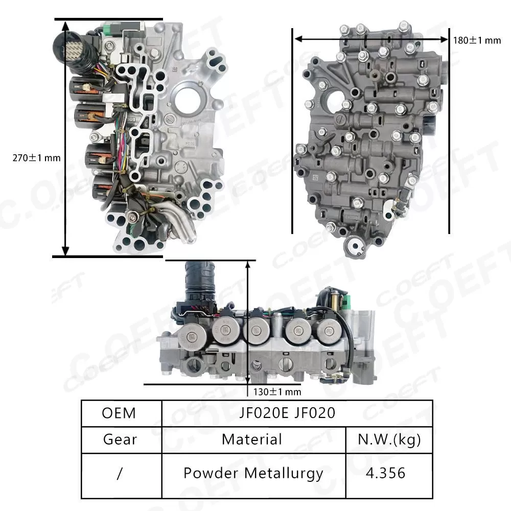 For Nissan Vehicles Transmission Valve Body Assembly JF020E JF020