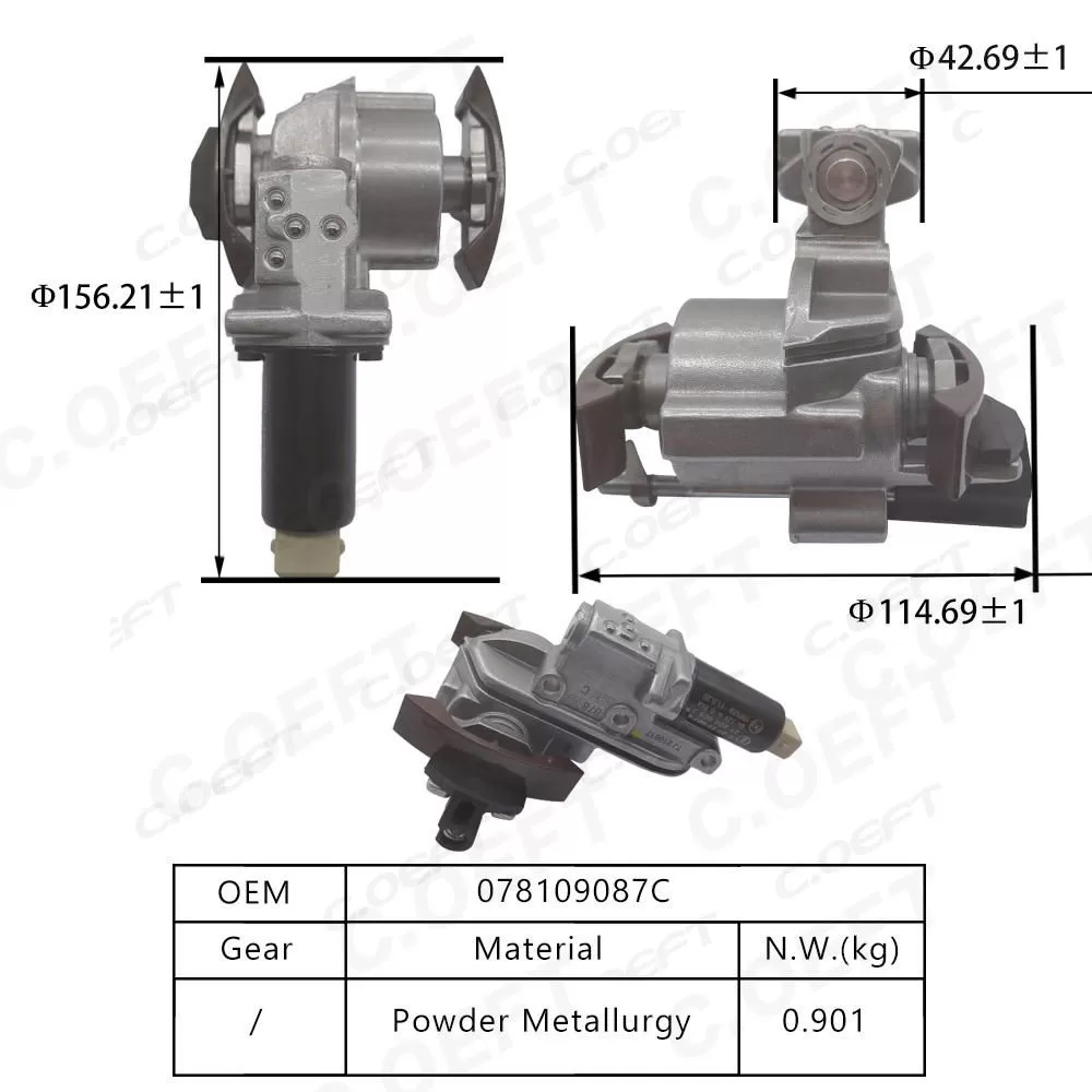 For Audi Volkswagen Timing Chain Kit Timing Chain Set Tensioner 078109087C