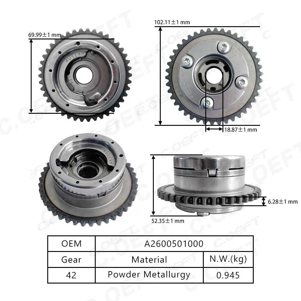 برای مرسدس بنز 260 تنظیم میل بادامک VVT تایمینگ Gear A2600501000