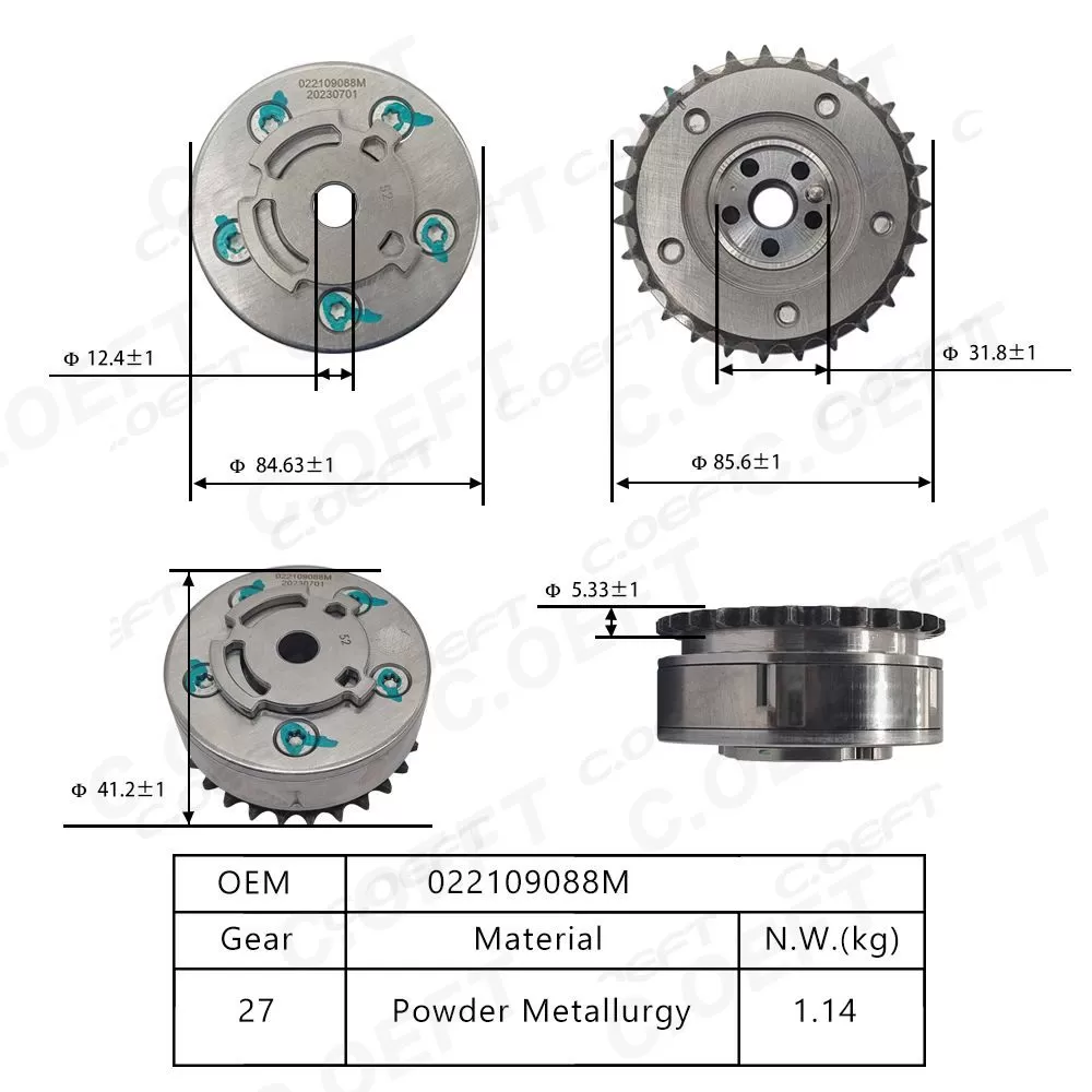 For AUDI  Camshaft Timing Gear 022109088M