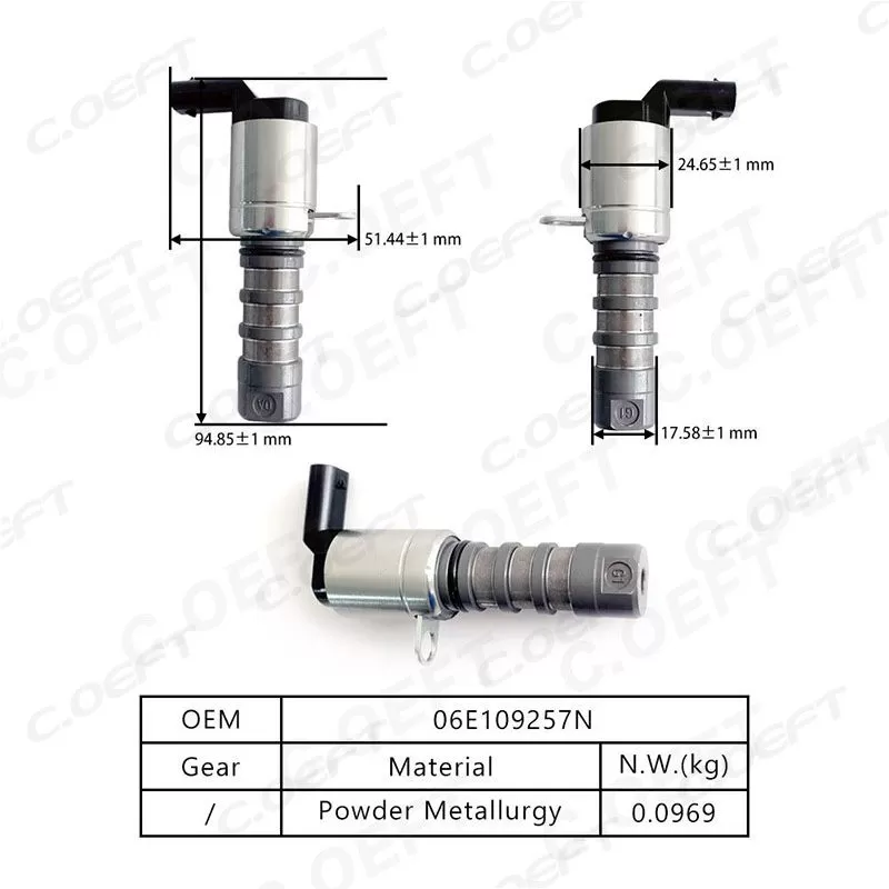 For Volkswagen Engine Oil Control  Variable Valve Timing VVT Solenoid 06E109257N