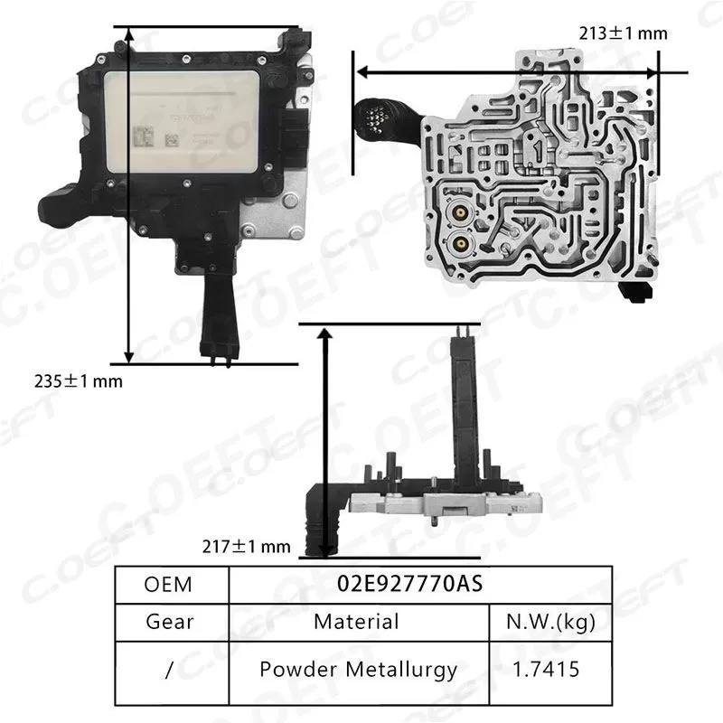 for Volkswagen Audi 02E Transmission Control Unit TCU TCM Unit 02E927770AS
