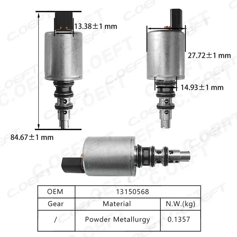 For Volkswagen DQ200 Gearbox Solenoid Valve 13150568