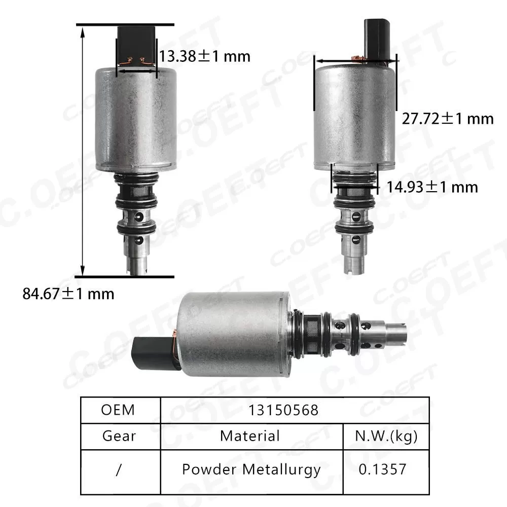 For Volkswagen DQ200 Gearbox Solenoid Valve 13150568