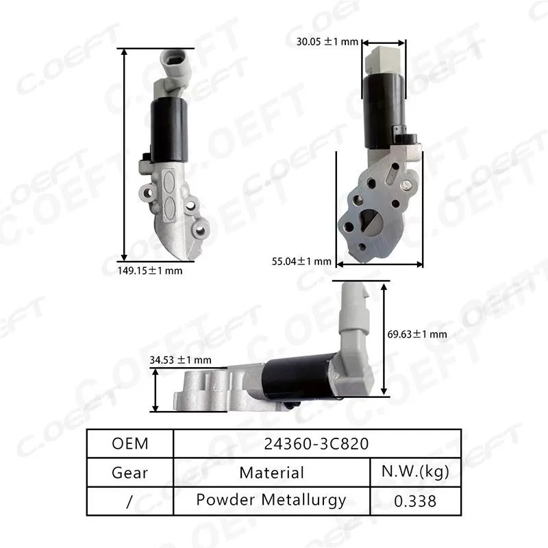 For Korean New Auto Parts Engine Timing Oil Control Valve 24360-3C820
