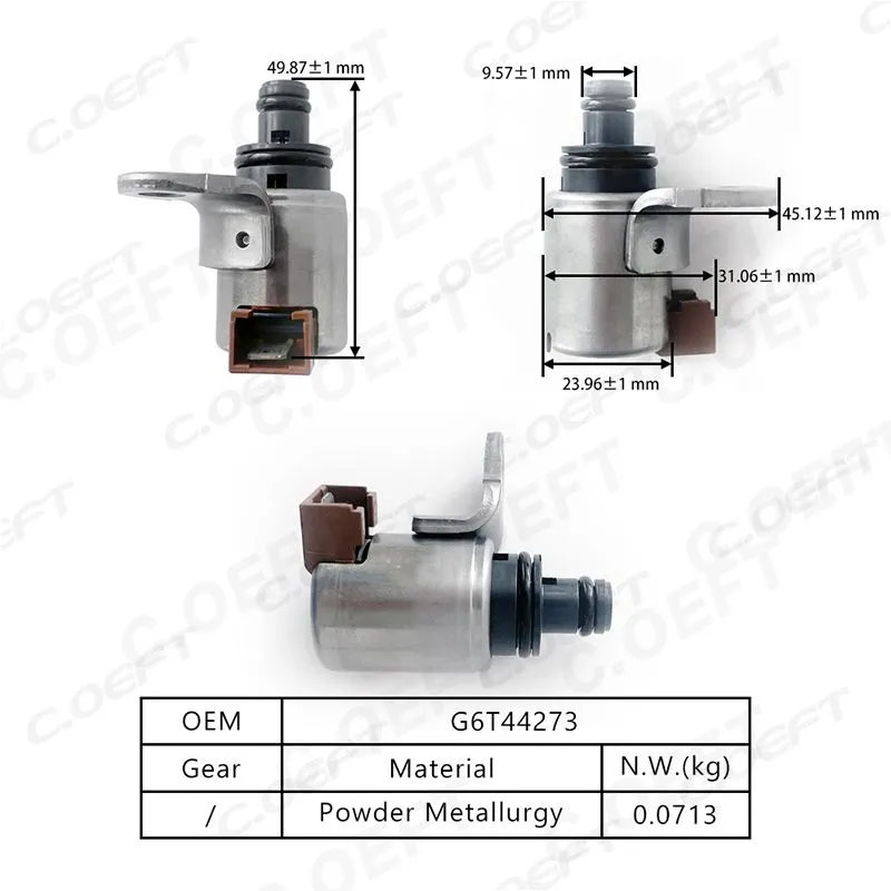 Refabrication High Quality Transmission Solenoid Valve G6T44273 for Volkswagen Land Rover Jaguar and Mazda JF506E